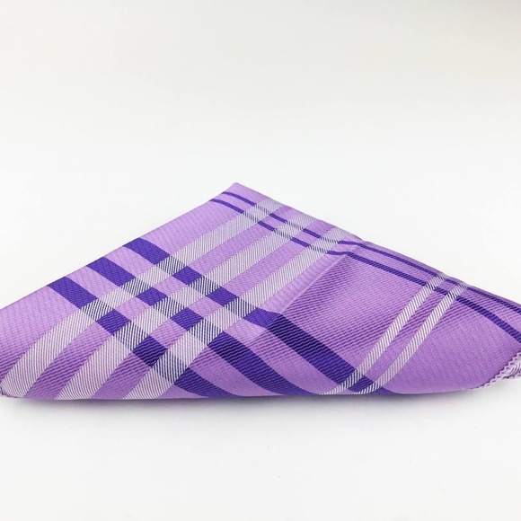 Pocket Square 100% Silk Cotton Candy Stripes - Picture 3 of 3